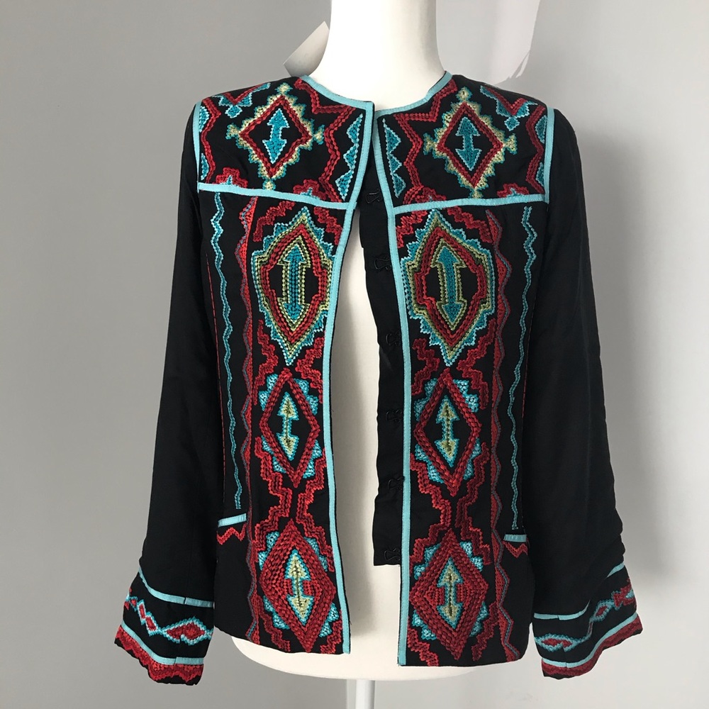 NWT Vintage collection embroidered black jacket